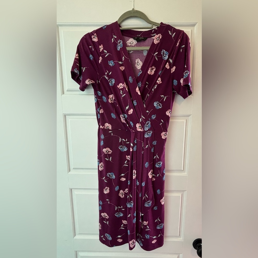 Banana Republic Purple Floral Maxi Dress